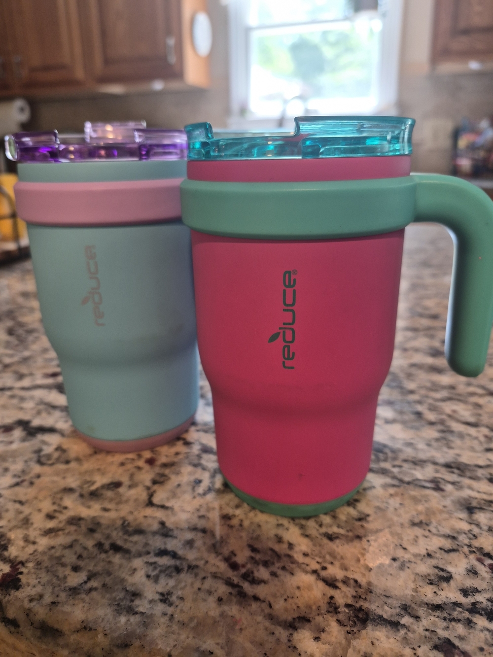 Kids Insulated Travel Mug - Pink and Teal